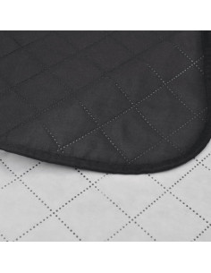 Copriletto Trapuntato a Doppia Faccia Nero/Bianco 170 x 210