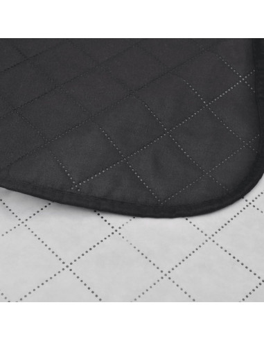 Copriletto Trapuntato a Doppia Faccia Nero/Bianco 170 x 210
