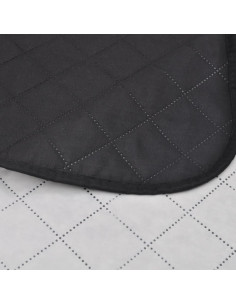 Copriletto Trapuntato a Doppia Faccia Nero/Grigio 230 x 260 cm