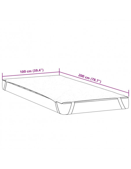 Coprimaterasso Bianco 100x200 cm Impermeabile