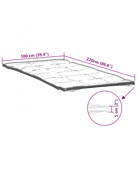 Coprimaterasso Bianco 100x220 cm