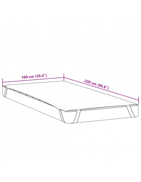 Coprimaterasso Bianco 100x220 cm Impermeabile