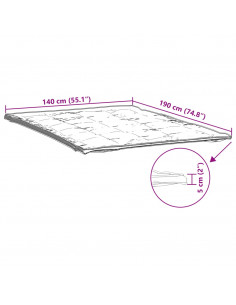 Coprimaterasso Bianco 140x190 cm