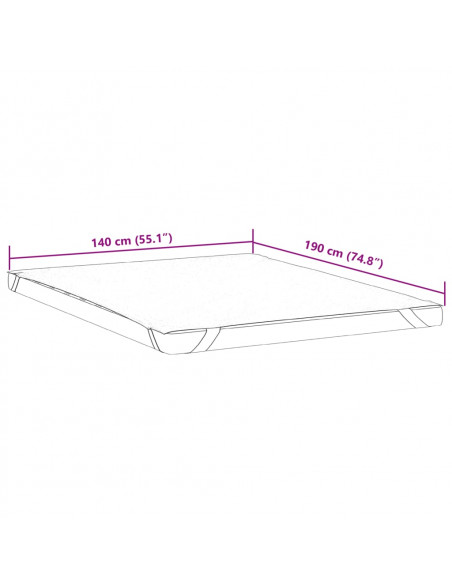Coprimaterasso Bianco 140x190 cm Impermeabile