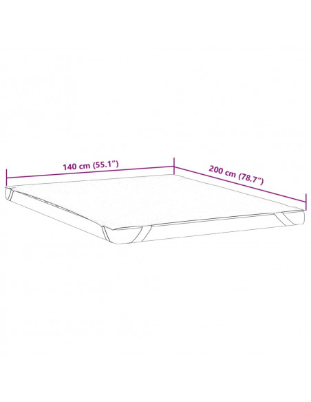 Coprimaterasso Bianco 140x200 cm Impermeabile