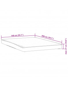 Coprimaterasso Bianco 140x200 cm Impermeabile