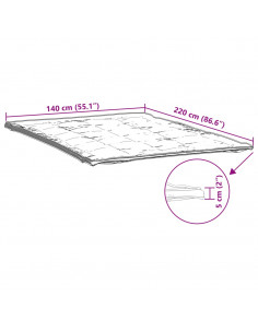 Coprimaterasso Bianco 140x220 cm
