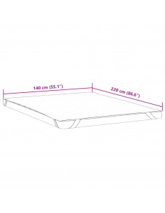 Coprimaterasso Bianco 140x220 cm Impermeabile