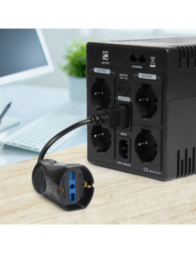 Vultech Cavo di Alimentazione IEC C14 Maschio - 10/16A Bipasso Schuko