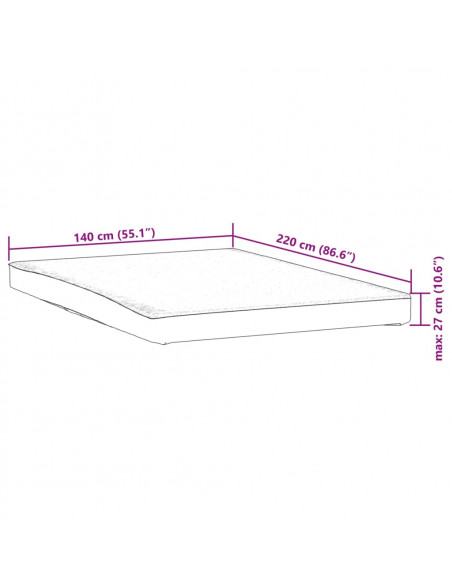 Coprimaterasso Bianco 140x220 cm Impermeabile