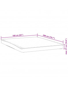 Coprimaterasso Bianco 160x200 cm Impermeabile