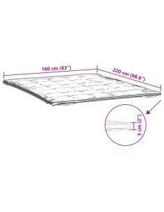 Coprimaterasso Bianco 160x220 cm