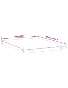 Coprimaterasso Bianco 160x220 cm Impermeabile
