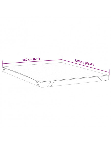Coprimaterasso Bianco 160x220 cm Impermeabile