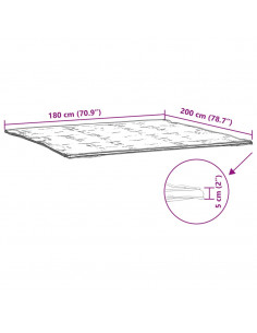 Coprimaterasso Bianco 180x200 cm