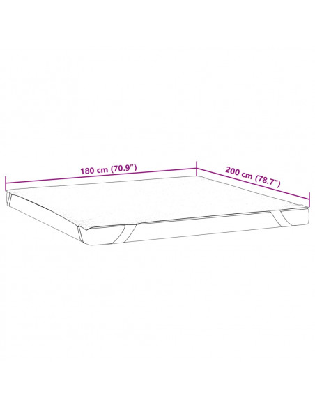 Coprimaterasso Bianco 180x200 cm Impermeabile