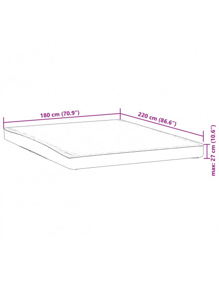 Coprimaterasso Bianco 180x220 cm Impermeabile
