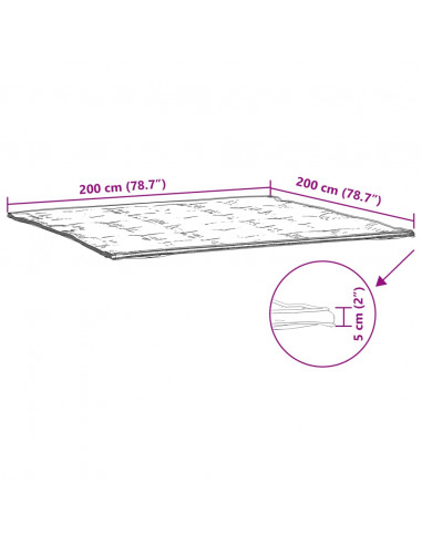 Coprimaterasso Bianco 200x200 cm