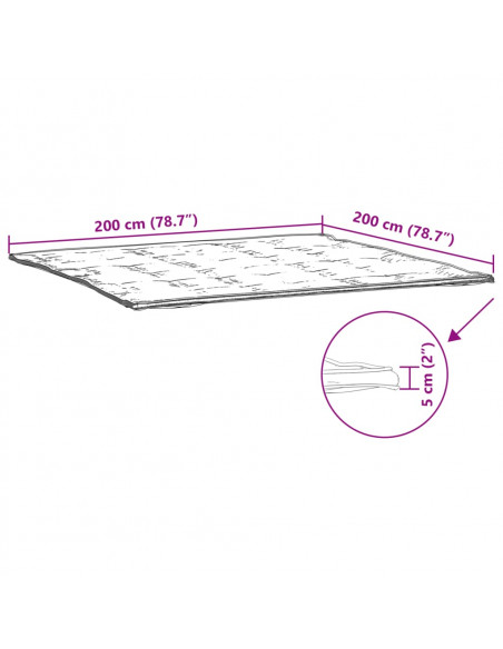 Coprimaterasso Bianco 200x200 cm