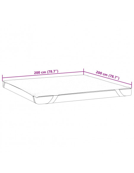Coprimaterasso Bianco 200x200 cm Impermeabile