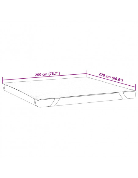 Coprimaterasso Bianco 200x220 cm Impermeabile