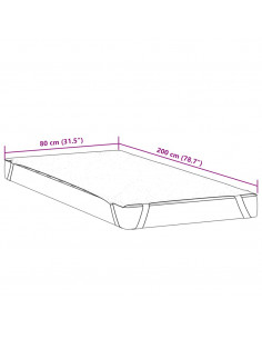 Coprimaterasso Bianco 80x200 cm Impermeabile