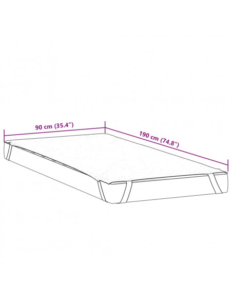 Coprimaterasso Bianco 90x190 cm Impermeabile