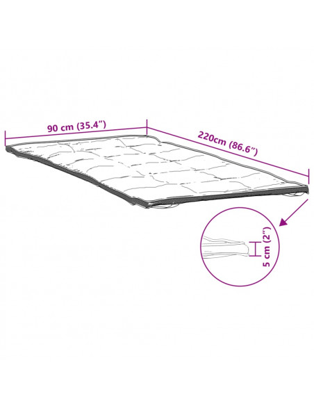Coprimaterasso Bianco 90x220 cm