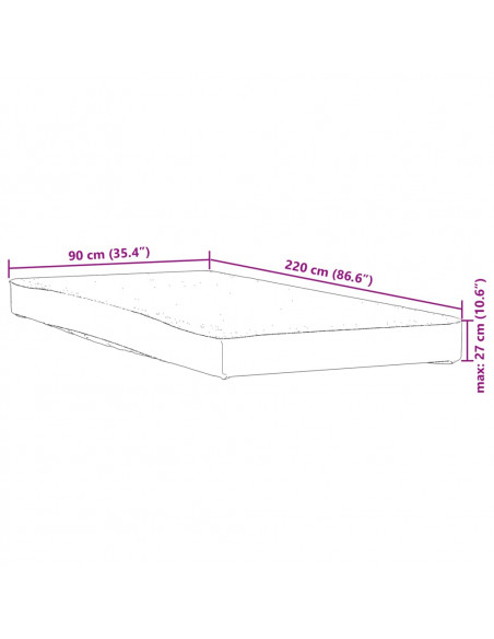 Coprimaterasso Bianco 90x220 cm Impermeabile