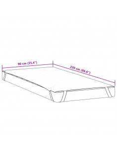 Coprimaterasso Bianco 90x220 cm Impermeabile
