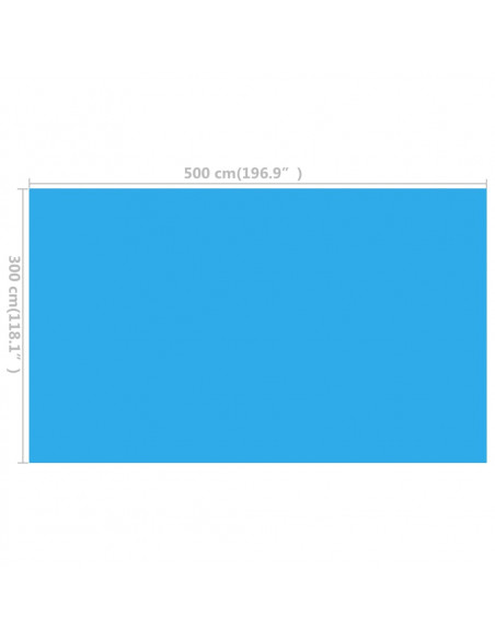 Copripiscina Rettangolare 500x300 cm in PE Blu