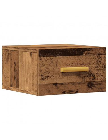 Comodino a Muro Legno Antico 35x35x20 cm