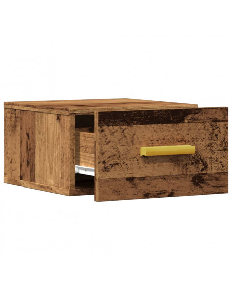 Comodino a Muro Legno Antico 35x35x20 cm