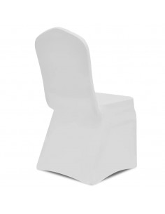 Coprisedie in Tessuto Elasticizzato Bianco 24 pz