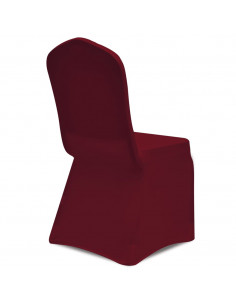 Coprisedie in Tessuto Elasticizzato Borgogna 24 pz