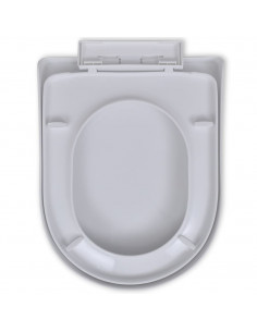 Copriwater a Chiusura Ammortizzata Bianco Quadrato