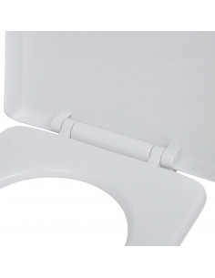 Copriwater a Chiusura Rallentata 2 pz Plastica Bianco