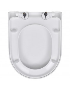 Copriwater a Chiusura Rallentata 2 pz Plastica Bianco