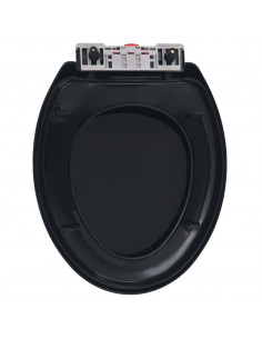 Copriwater Ammortizzato a Sgancio Rapido Nero