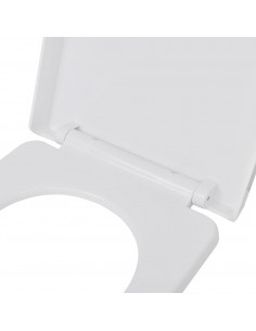 Copriwater Ammortizzato e Sgancio Rapido Bianco Quadrato