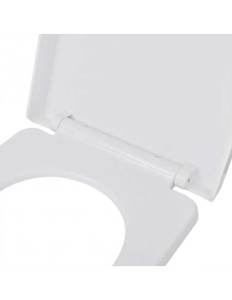 Copriwater Ammortizzato e Sgancio Rapido Bianco Quadrato