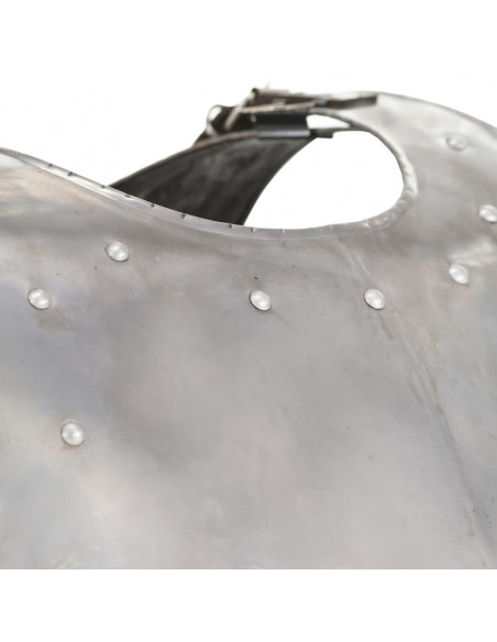 Corazza da Cavaliere Medievale Replica LARP Argento in Acciaio