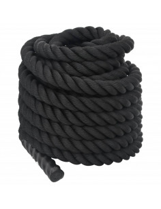 Corda da Allenamento Nera 12 m 9 kg in Poliestere
