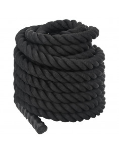 Corda da Allenamento Nera 15 m 11 kg in Poliestere