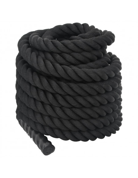Corda da Allenamento Nera 15 m 11 kg in Poliestere