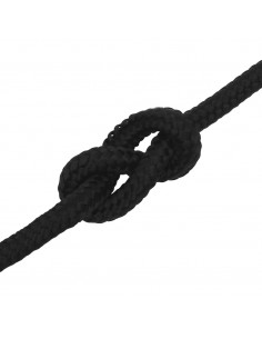 Corda da Lavoro Nera 14 mm 25 m in Poliestere