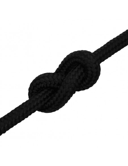 Corda da Lavoro Nera 16 mm 25 m in Poliestere