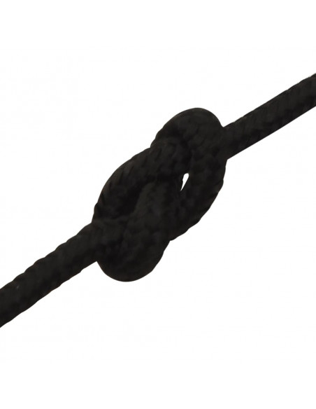 Corda da Lavoro Nera 4 mm 50 m in Poliestere