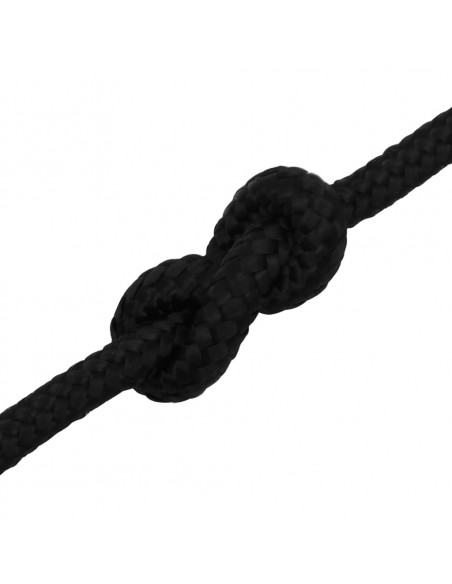 Corda da Lavoro Nera 6 mm 25 m in Poliestere
