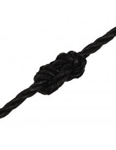 Corda da Lavoro Nera 6 mm 25 m in Polipropilene